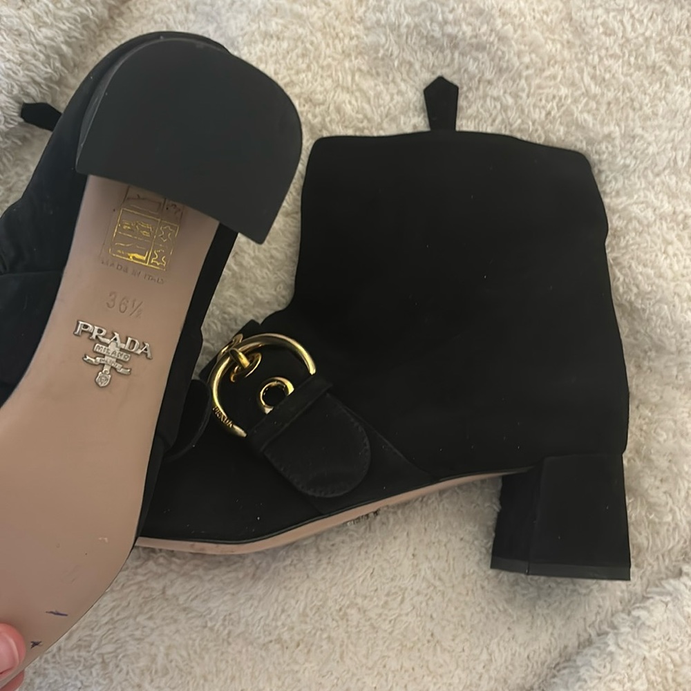 Prada Suede Black Boots